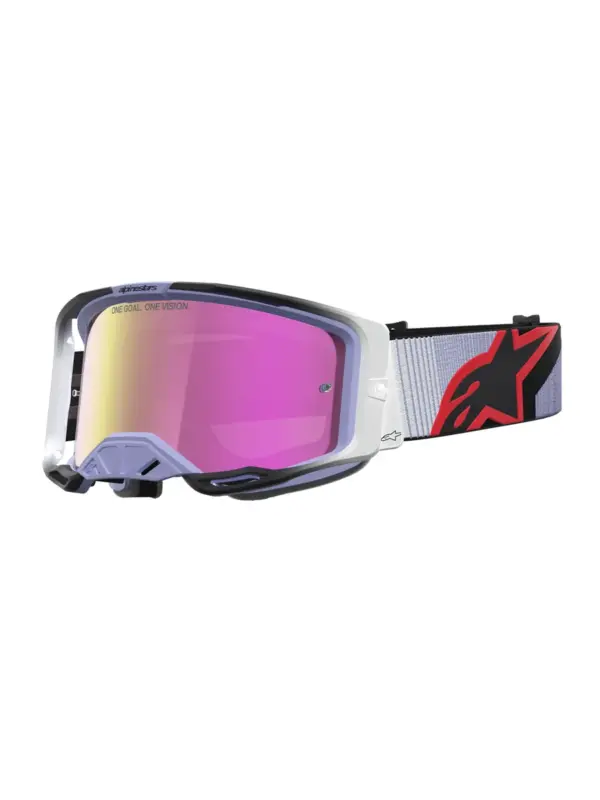 משקפי אבק אלפינסטארס Alpinestars Vision 8 Maven בצבע לבנדר שחור עדשת מראה ורודה