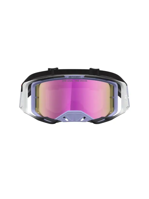 משקפי אבק אלפינסטארס ALPINESTARS Vision 8 Maven לבנדר שחור עדשת מראה ורודה – תמונה 2