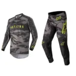 חליפת רכיבת שטח לילדים אלפינסטארס Alpinestars Youth Racer Tactical בצבע שחור אפור הסוואה צהוב
