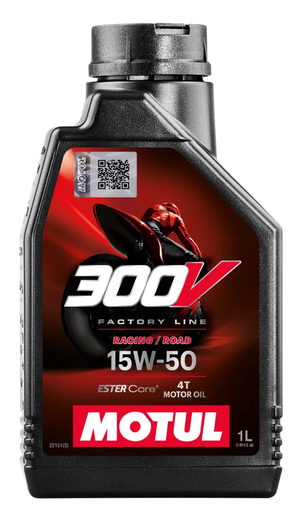 בקבוק שמן מנוע מוטול MOTUL 300V Factory Line Road Racing 15W-50 ליטר