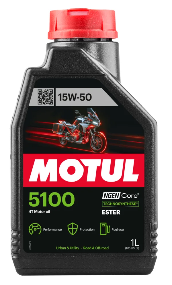 בקבוק שמן מנוע מוטול MOTUL 5100 4T 15W-50 ליטר