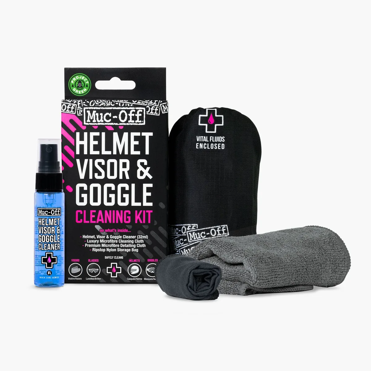 ערכת ניקוי משקף מאק אוף MUC-OFF Helmet, Visor & Goggle Cleaning Kit ערכת ניקוי משקף מאק אוף MUC-OFF Helmet, Visor & Goggle Cleaning Kit