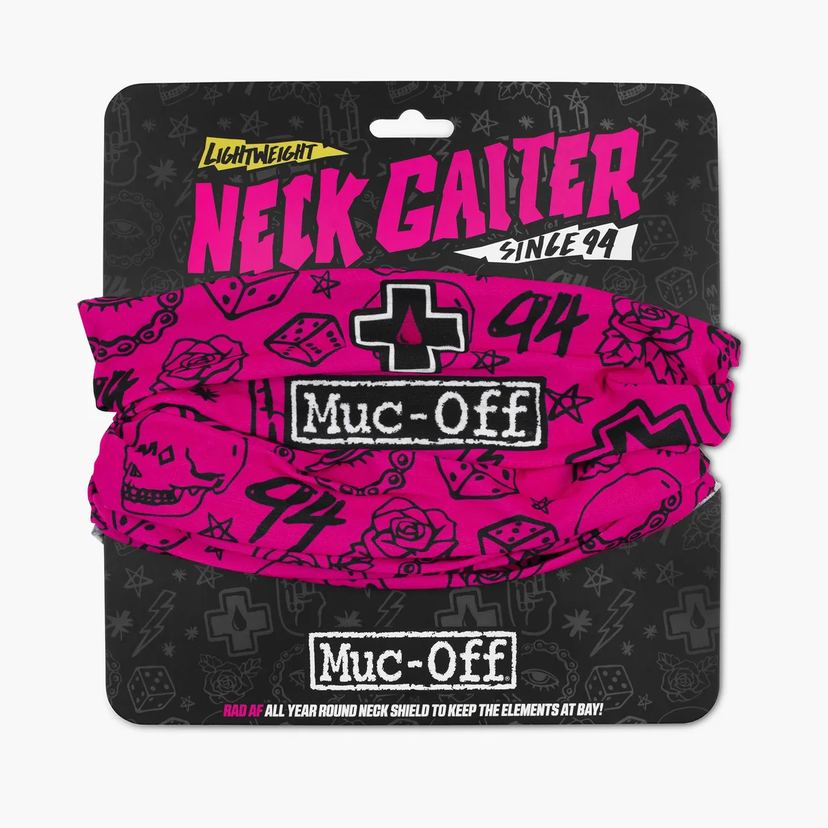 כיסוי צוואר מאק אוף MUC-OFF Lightweight Neck Gaiter בהדפס ורוד כיסוי צוואר מאק אוף MUC-OFF Lightweight Neck Gaiter בהדפס ורוד