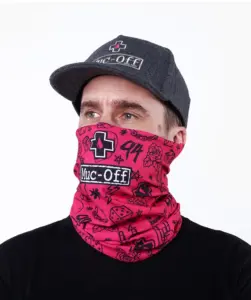 כיסוי צוואר ופנים מאק אוף MUC-OFF Lightweight Neck Gaiter ורוד – תמונה 2