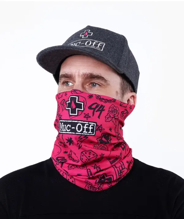 כיסוי צוואר ופנים מאק אוף MUC-OFF Lightweight Neck Gaiter ורוד – תמונה 2