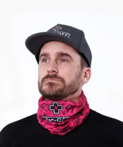 כיסוי צוואר ופנים מאק אוף MUC-OFF Lightweight Neck Gaiter ורוד – תמונה 3