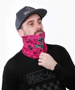 כיסוי צוואר ופנים מאק אוף MUC-OFF Lightweight Neck Gaiter ורוד – תמונה 4