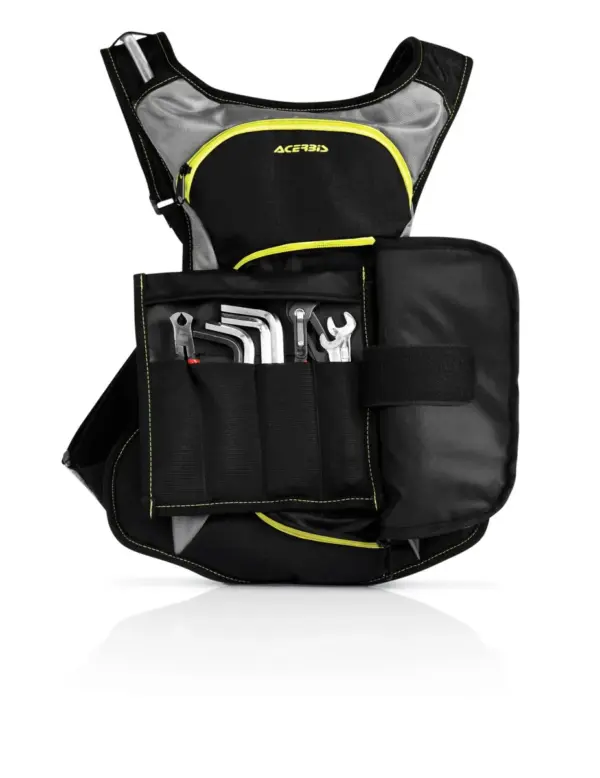 תיק שתייה ACERBIS Acqua 5L בצבע שחור-צהוב עם תא כלים פתוח