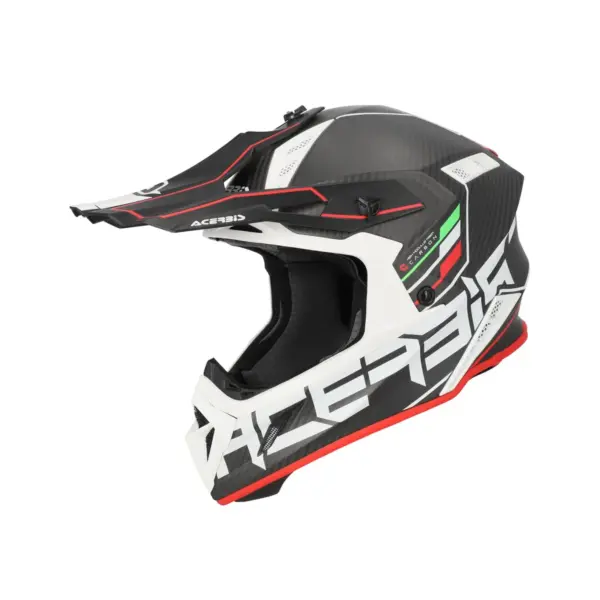 קסדת שטח ACERBIS Steel Carbon 22-06 בצבע שחור-אדום
