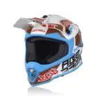 קסדת שטח לילדים ACERBIS Steel Junior בצבע לבן-כחול