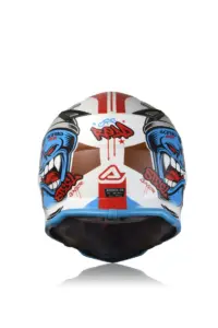 קסדת שטח לילדים ACERBIS Steel Junior לבן-כחול – תמונה 4