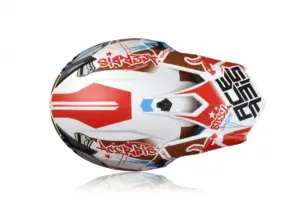 קסדת שטח לילדים ACERBIS Steel Junior לבן-כחול – תמונה 6