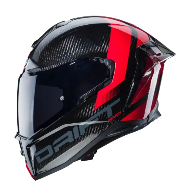 קסדה מלאה CABERG Drift EVO Carbon Sonic אנתרציט/אדום – תמונה 2