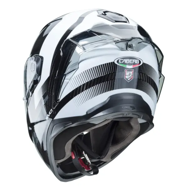 קסדה מלאה CABERG Drift EVO Carbon Sonic אנתרציט/לבן – תמונה 2