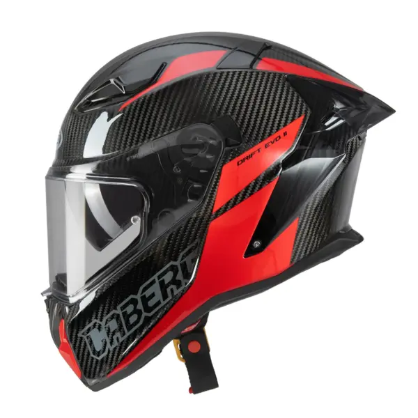 קסדה מלאה CABERG Drift EVO II Carbon Nova אדום קרבון – תמונה 2