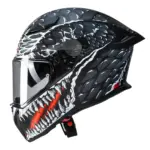 קסדה מלאה CABERG Drift EVO II Crok שחור מט/אנתרציט/אדום – תמונה 2