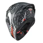 קסדה מלאה CABERG Drift EVO II Crok שחור מט/אנתרציט/אדום – תמונה 4