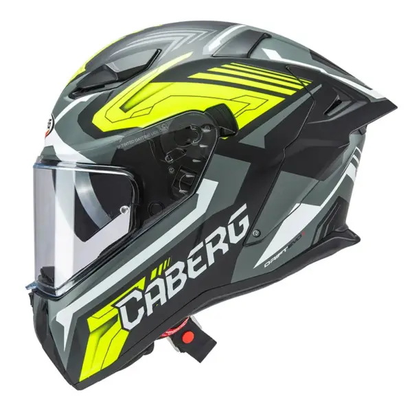 קסדה מלאה CABERG Drift EVO II Jarama שחור מט/אפור/צהוב זוהר – תמונה 2