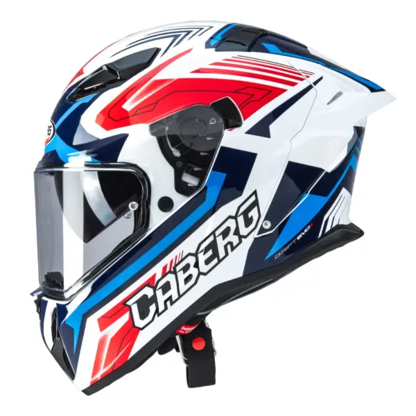 קסדה מלאה CABERG Drift EVO II Jarama לבן/אדום/כחול – תמונה 2