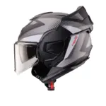 קסדה נפתחת CABERG Trip Lunar שחור מט/אפור/לבן – תמונה 4