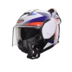קסדה נפתחת CABERG Trip Lunar לבן/אדום/כחול – תמונה 3