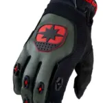 כפפות רכיבה POLARIS Safety CE בצבע ירוק זית-שחור