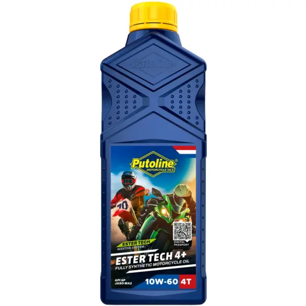 שמן מנוע 4 פעימות PUTOLINE Ester Tech 4+ 10W-60 סינתטי מלא 1 ליטר
