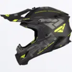 קסדת שטח FXR Helium Carbon שחור קרבון וצהוב זוהר – תמונה 2