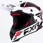 קסדת שטח FXR Helium MX בצבעי לבן, שחור ואדום