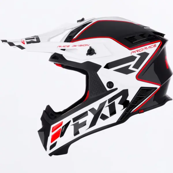 קסדת שטח FXR Helium MX אדום לבן שחור – תמונה 2