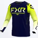 חליפת רכיבה FXR Helium MX LE בצבע צהוב זוהר וכחול כהה