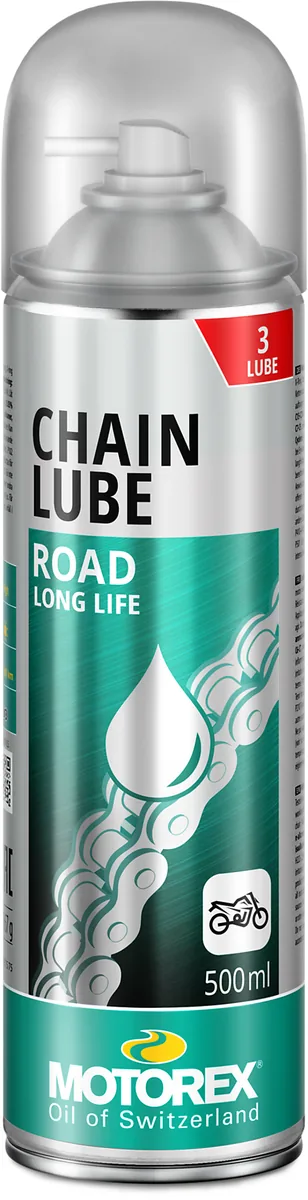 תרסיס שימון שרשרת לכביש מוטורקס MOTOREX CHAINLUBE ROAD, אריזת 500 מ"ל