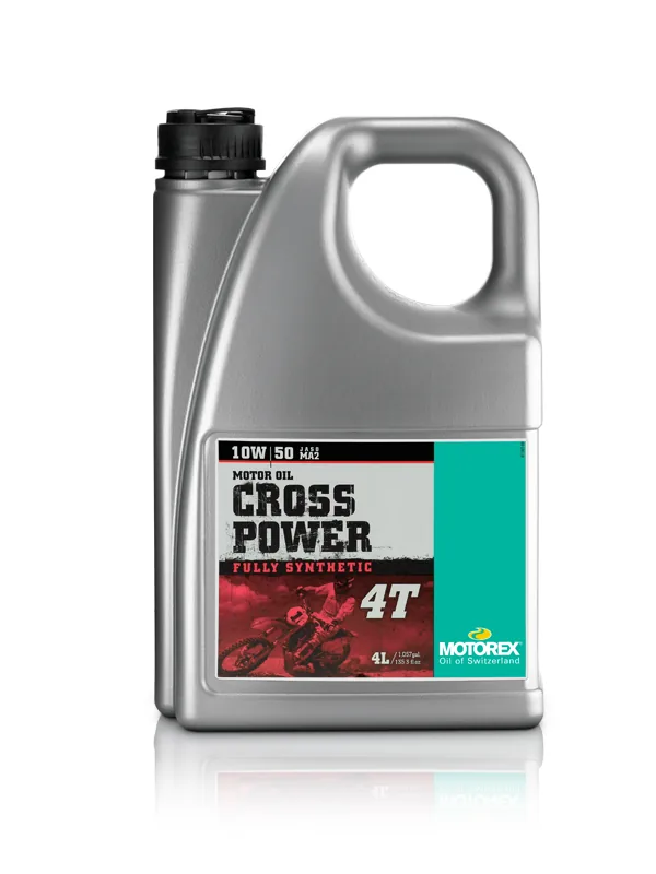 שמן מנוע 4 פעימות מוטורקס MOTOREX CROSS POWER 4T 10W50, אריזת 4 ליטר