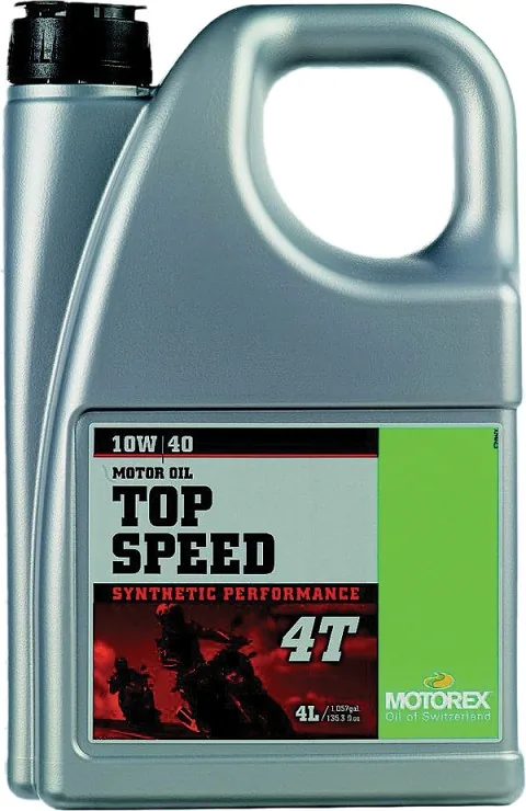 שמן מנוע 4 פעימות מוטורקס MOTOREX TOP SPEED 4T 10W40, אריזת 4 ליטר
