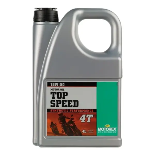 שמן מנוע 4 פעימות מוטורקס MOTOREX TOP SPEED 4T 15W50, אריזת 4 ליטר