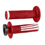 סט גריפים עם נעילה ODI Emig Pro V2 בצבע אדום/לבן