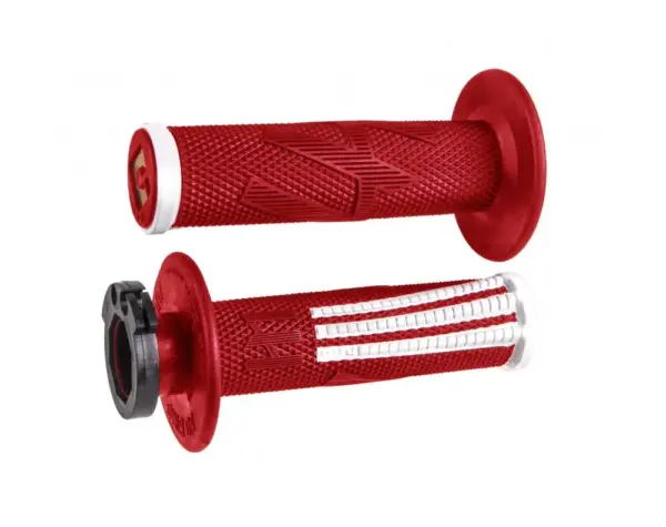 סט גריפים עם נעילה ODI Emig Pro V2 בצבע אדום/לבן