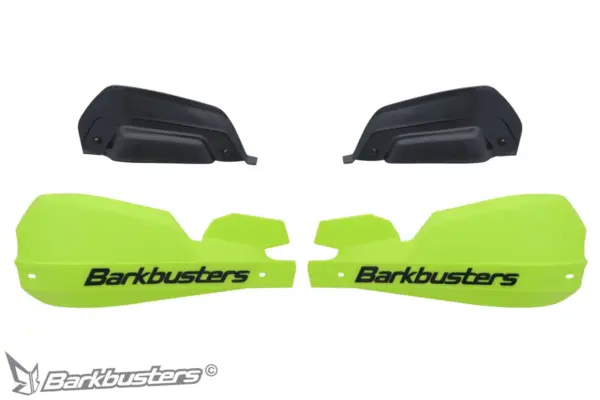 זוג כיסויי מגני ידיים BARKBUSTERS VPS בצבע צהוב זוהר עם מסיטי רוח