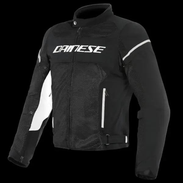 מעיל רכיבה קיצי DAINESE Air Frame D1 Tex בשחור עם פרטים לבנים