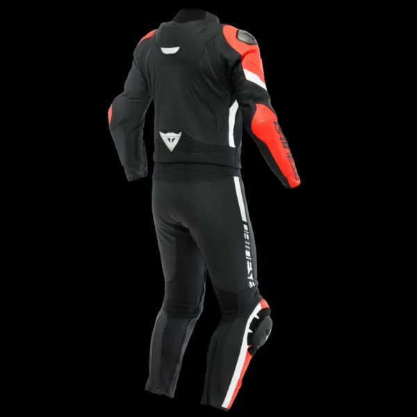 חליפת עור שני חלקים DAINESE Avro 4 שחור אדום לבן – תמונה 2
