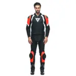 חליפת עור שני חלקים DAINESE Avro 4 שחור אדום לבן – תמונה 3