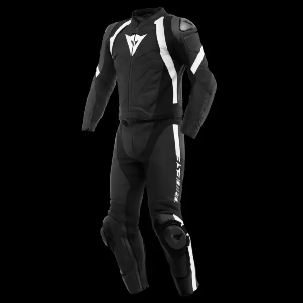 חליפת עור שני חלקים DAINESE Avro 4 בשחור מט ולבן