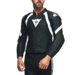 חליפת עור שני חלקים DAINESE Avro 4 שחור לבן – תמונה 3