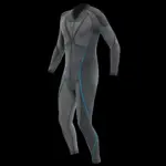 אנדר סוט טכני מחלק אחד DAINESE בשחור עם קווים כחולים