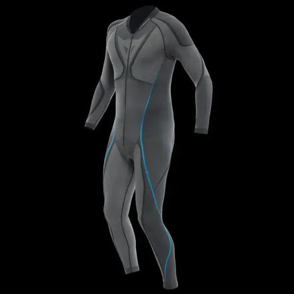 אנדר סוט טכני מחלק אחד DAINESE בשחור עם קווים כחולים