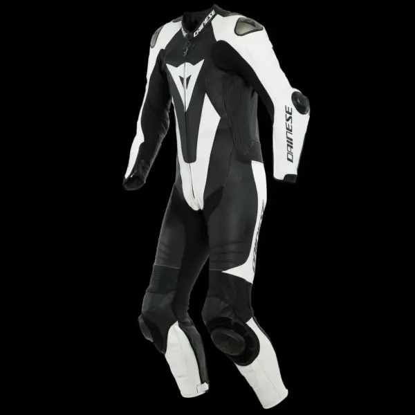 חליפת עור מחלק אחד DAINESE Laguna Seca 5 בשחור ולבן