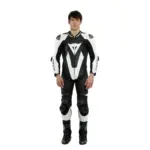 חליפת עור מחלק אחד DAINESE Laguna Seca 5 שחור לבן – תמונה 3
