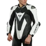 חליפת עור מחלק אחד DAINESE Laguna Seca 5 שחור לבן – תמונה 5