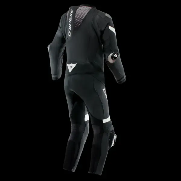 חליפת עור מחלק אחד DAINESE Laguna Seca 6 שחור לבן אנתרציט – תמונה 2