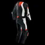 חליפת עור מחלק אחד DAINESE Laguna Seca 6 שחור לבן אדום פלואורסצנטי – תמונה 2